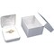 White Faux Leather Ring Gift Box Jewelry Showcase Displays Kit 144 Pcs